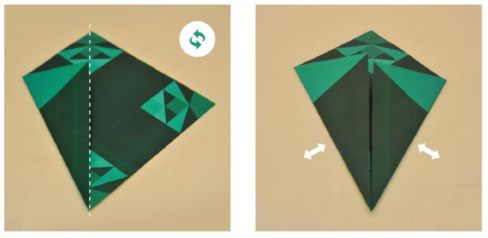 Etape 2 : On commence le pliage de l'origami 